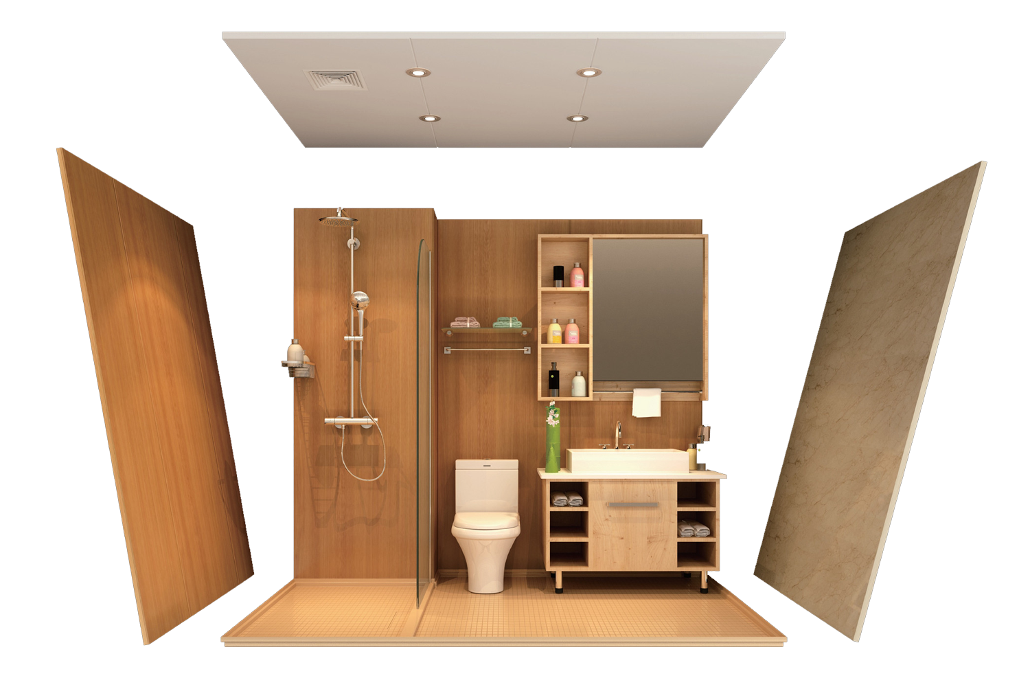 住宅整体浴室模型图片